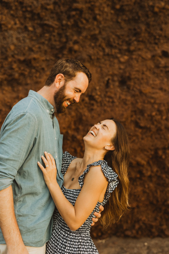 maui photographer sunset couple photos couple laughing on the beach